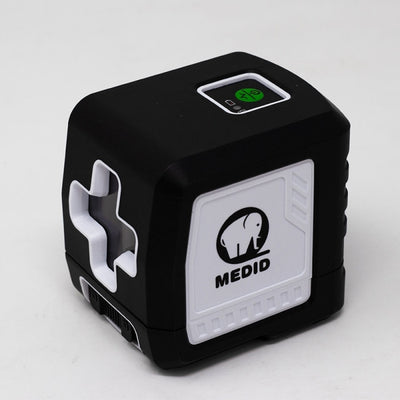 Mini nivel laser autonivelante linea vertical + horizontal verde 30m - 50m con detector 5661 MEDID