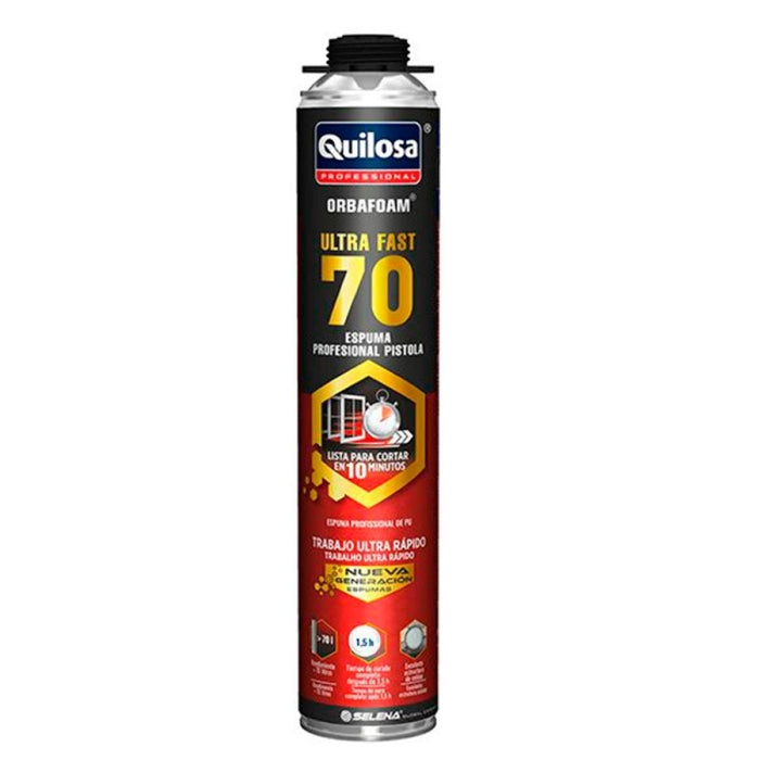 Espuma de Poliuretano Ultrafast 70 Pistola 870ML 10041969 QUILOSA