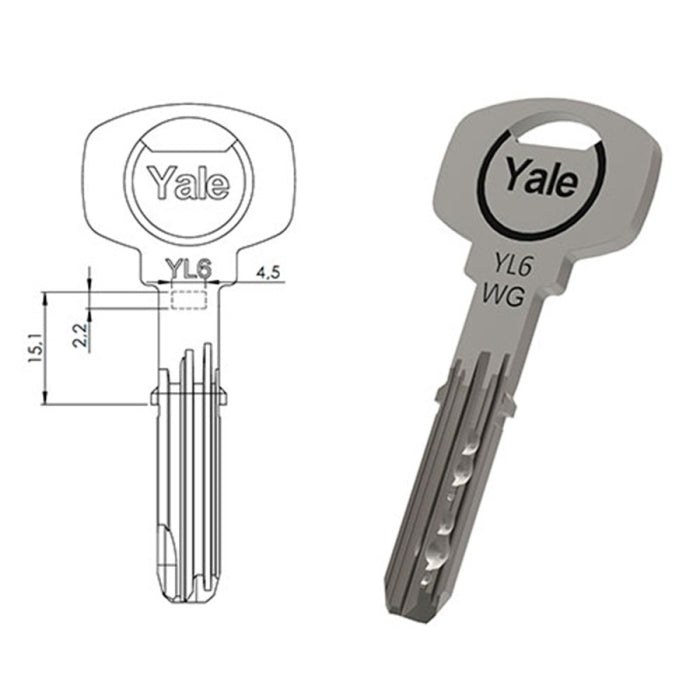 COPIA LLAVE DE SEGURIDAD YALE YL6