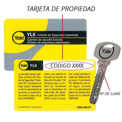 COPIA LLAVE DE SEGURIDAD YALE YL6