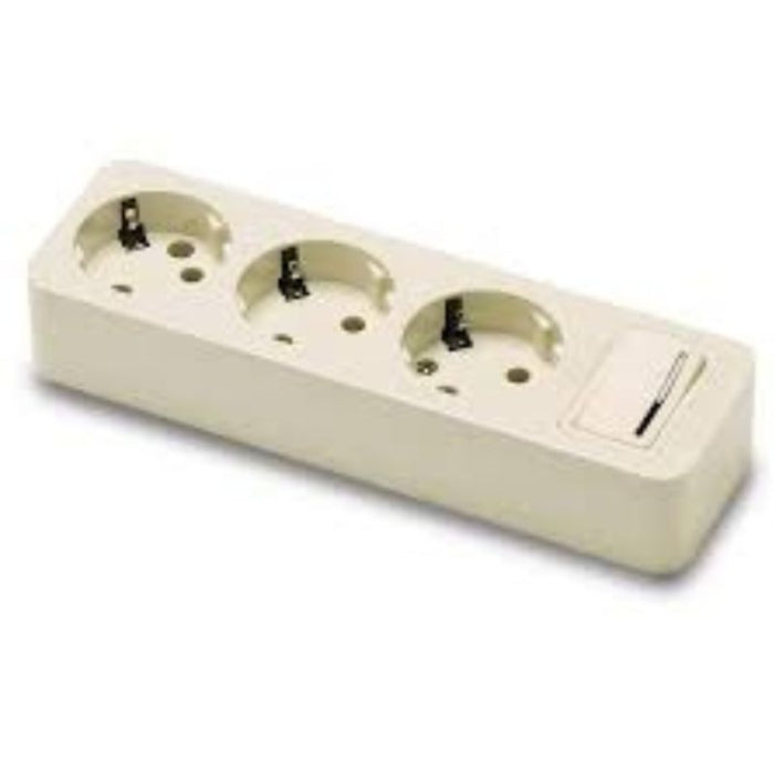 Regleta Base Múltiple 3 Tomas Interruptor Sin Cable FAMATEL