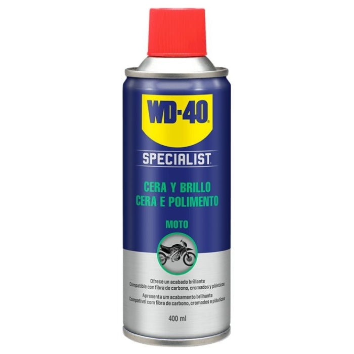CERA Y BRILLO SPRAY 400ML WD40 MOTORBIKE