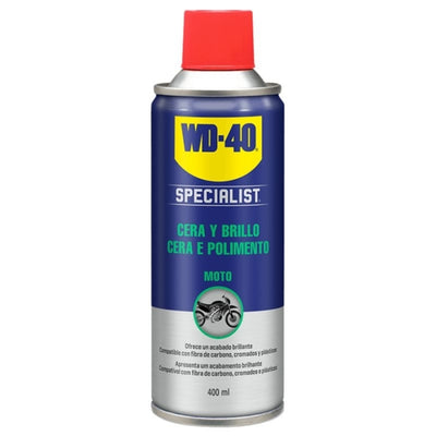 CERA Y BRILLO SPRAY 400ML WD40 MOTORBIKE