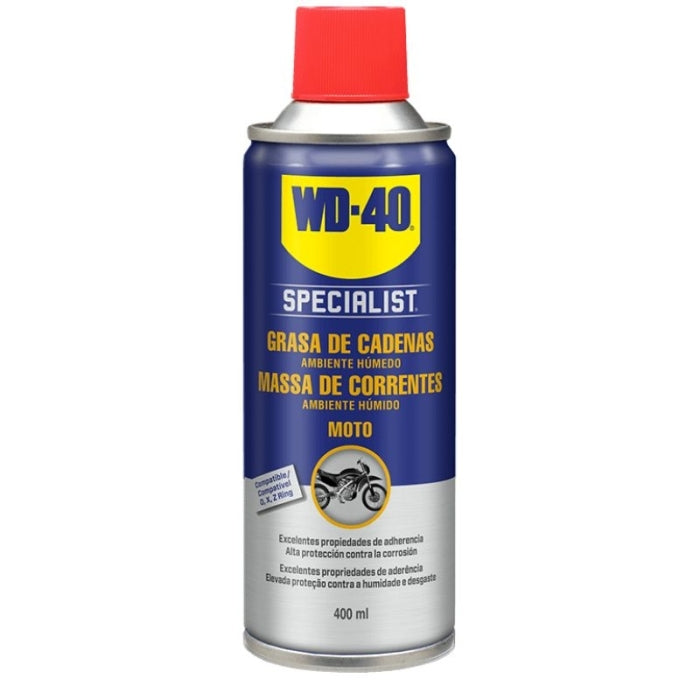 GRASA DE CADENAS SPRAY 400ML WD40 MOTORBIKE