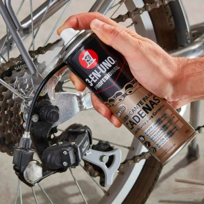 Lubricante de cadenas spray 250 ml 3EN1