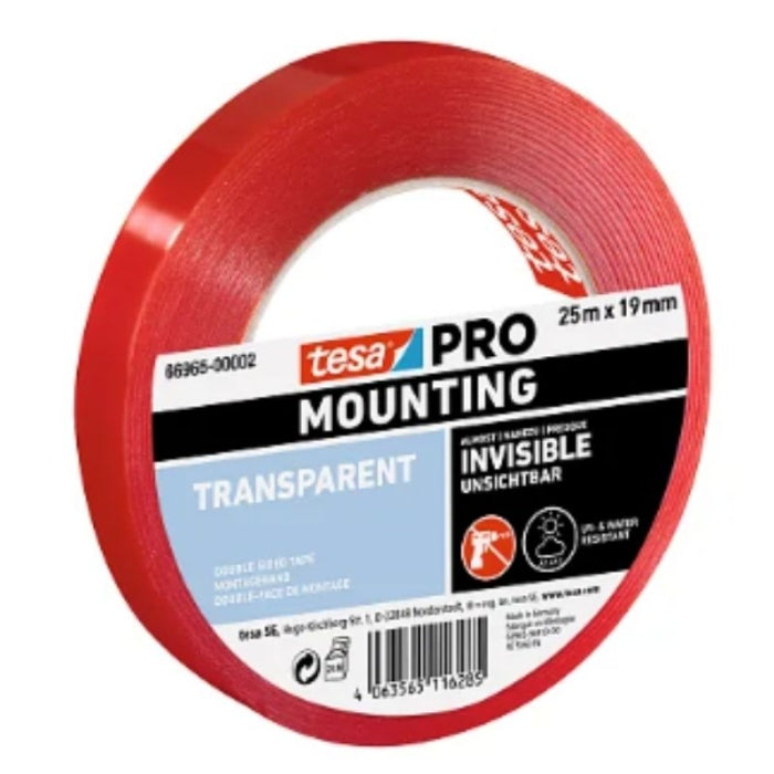 Cinta transparente doble cara Mounting Pro 25MX19MM 66965 TESA TAPE