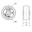 Aro Poliamix Blanco 80mm 200Kg 4-0023 ALEX