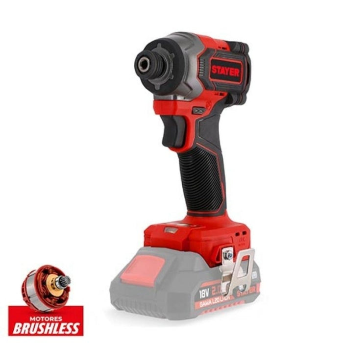 Atornillador de Impacto Brushless 1/4  18V STAYER IS230L20
