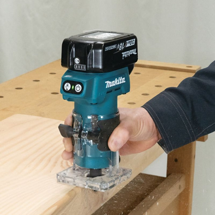 Fresadora multifuncin BL 18V LXT 8mm 3Ah 1 bat. Makita DRT52SF