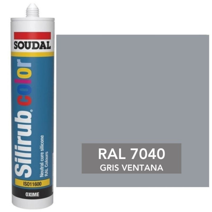Silicona de Color Gris Ventana RAL 7040 Neutra SOUDAL