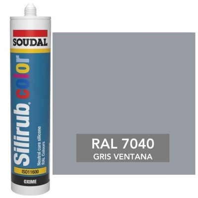 Silicona de Color Gris Ventana RAL 7040 Neutra SOUDAL
