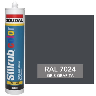 Silicona de Color Gris Grafita RAL 7024 Neutra SOUDAL