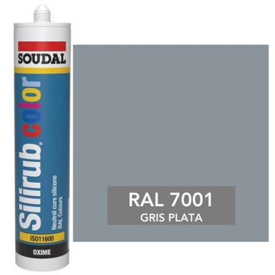 Silicona de Color Gris Plata RAL 7001 Neutra SOUDAL