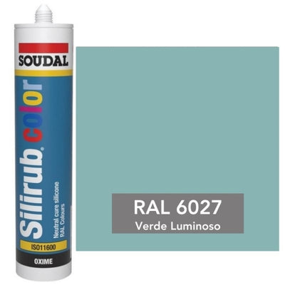 Silicona de Color Verde Luminoso RAL 6027 Neutra SOUDAL