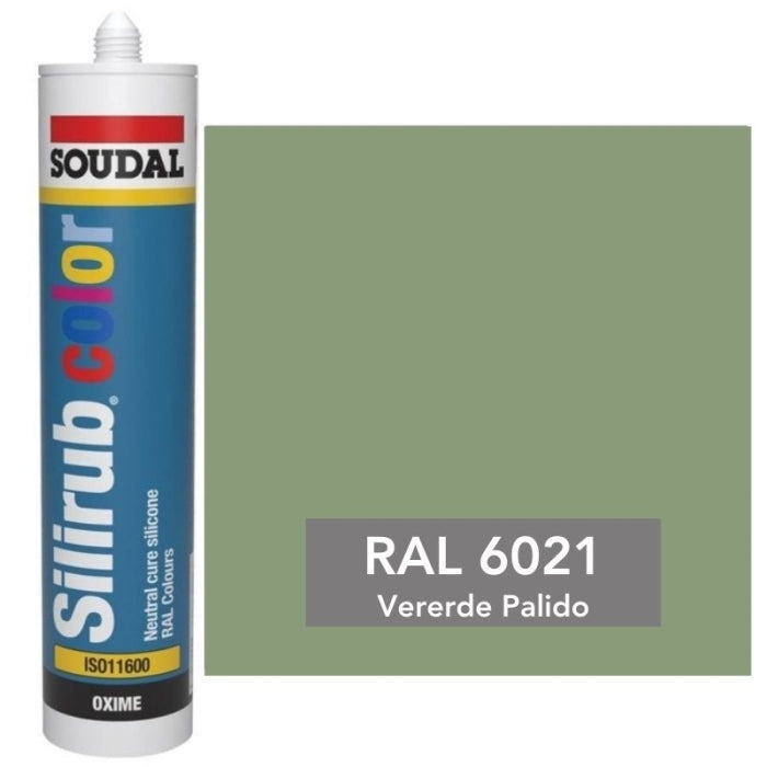 Silicona de Color Verde Prado RAL 6021 Neutra SOUDAL