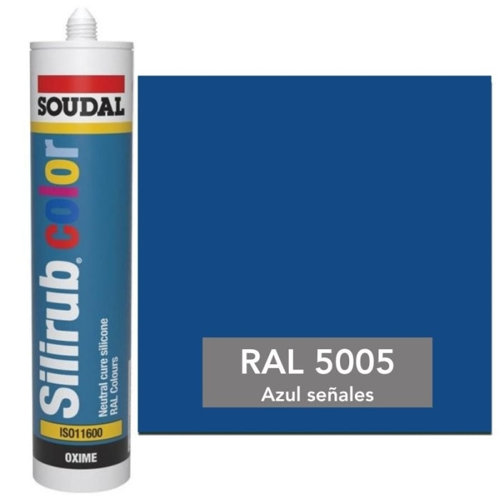 Silicona de Color Azul Señales RAL 5005 Neutra SOUDAL