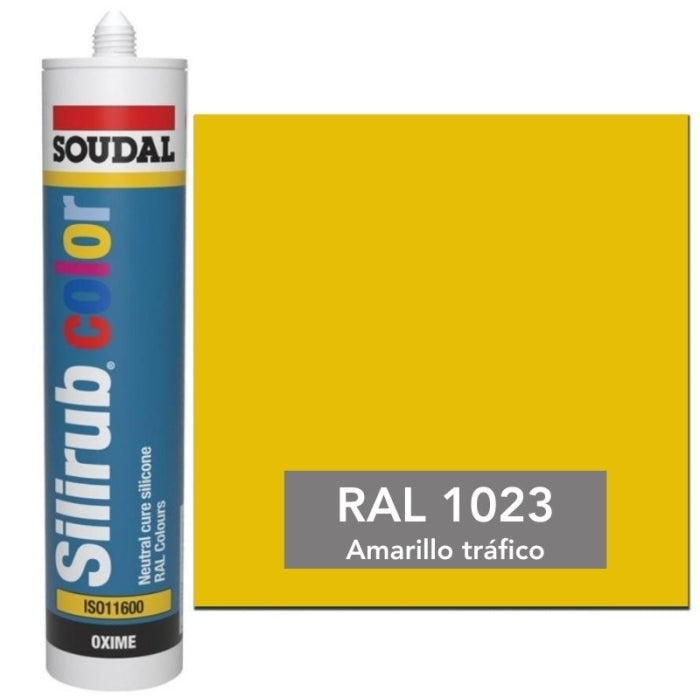 Silicona de Color Amarillo Trafico RAL 1023 Neutra SOUDAL