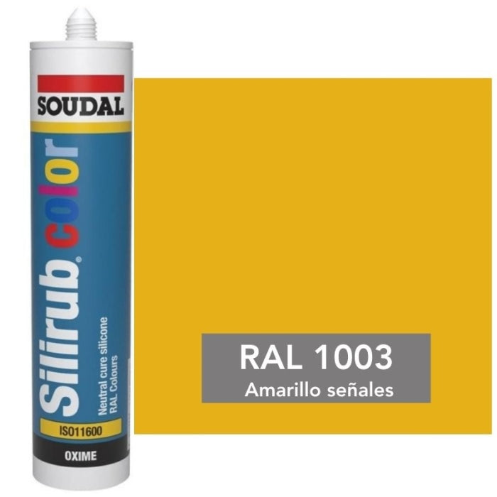 Silicona de Color Amarillo Señales RAL 1003 Neutra SOUDAL