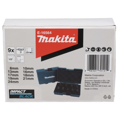 Estuche Llaves Vaso Impact Black 1/2 E-16564 Makita