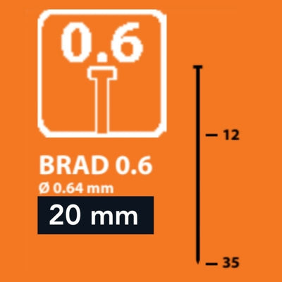 Clavo con Cabeza Brad 0.6x20 (10.000)