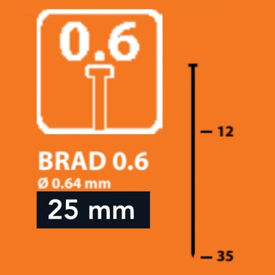 Clavo con cabeza Brad 0.6x25 (10.000)