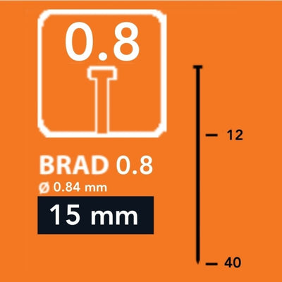 Clavo con cabeza Brad 0.8x15 (10.000)