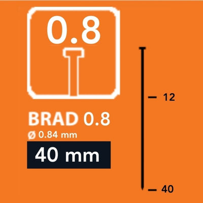 Clavo con Cabeza Brad 0.8x40 (10.000)
