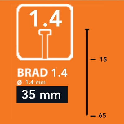 Clavo con Cabeza Brad 1.4x35 (2.500)