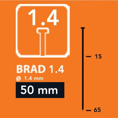 Clavo con Cabeza Brad 1.4x50 (2.500)