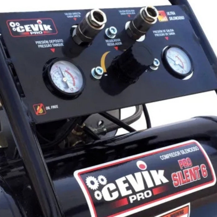 Compresor Cevik Pro 6 Litros 1,5Cv Silencioso PRO6SILENC CEVIK