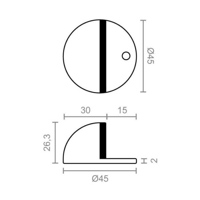 TOPE PUERTA LUX TORNILLO NS - 10203