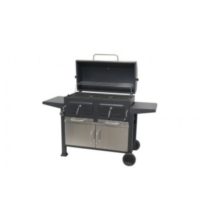 Barbacoa Carbon Dos Mesas Auxiliares 162,5 X 64 X 108,5 CM KY4524A NATUUR