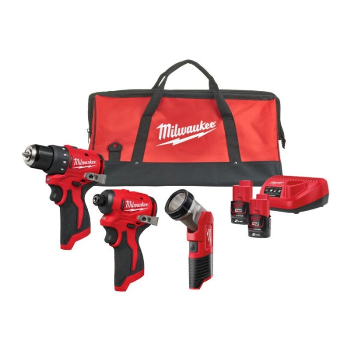 Powerpack Taladro + Atornillador + Linterna M12M12 BLPP3A-202B 4933499694 MILWAUKEE