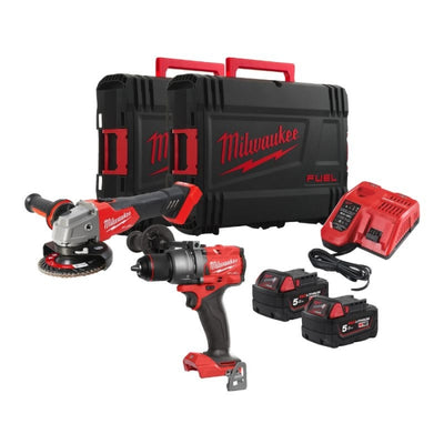 Powerpack Taladro + Amoladora M18 FUEL FPD3+FSAG125 M18FPP2E3-502X 4933492516 MILWAUKEE