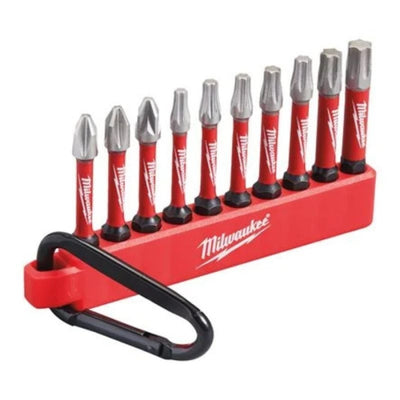 Juego De 10 Puntas Impacto + Mosqueton SHOCKWAVE 4932480941 MILWAUKEE