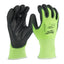 Guantes Anticorte De Poliuretano De Alta Visibilidad Nivel A  T-M/8 MILWAUKEE