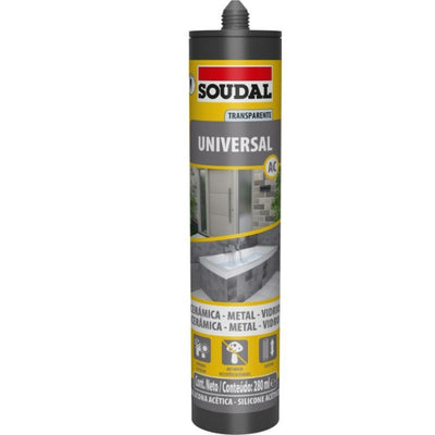 Silicona SOUDAL ACIDA y TRANSPARENTE