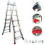 Escalera Multiposicion Telescopica 4X4 Peldaños Aluminio FERROTECH
