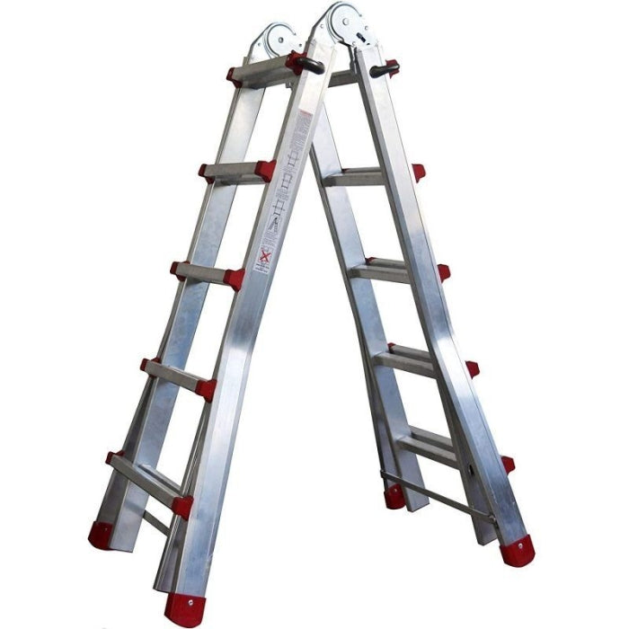 Escalera Multiposicion Telescopica 5X4 Peldaños Aluminio FERROTECH