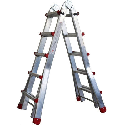 Escalera Multiposicion Telescopica 5X4 Peldaños Aluminio FERROTECH