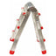 Escalera Multiposicion Telescopica 3X4 Peldaños Aluminio FERROTECH