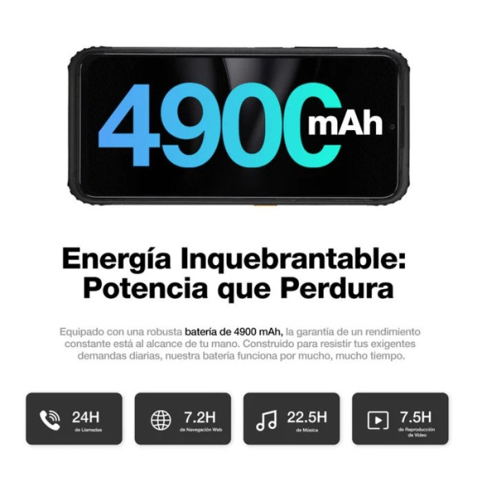 Movil Regurizado AGM H6 4G IP68 IP69K 8+8GB RAM + 256MB ROM 4900MAH