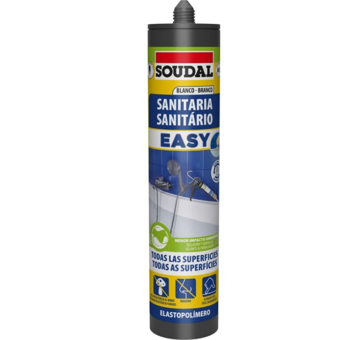 Silicona Sanitaria EASY Blanco 290ML SOUDAL