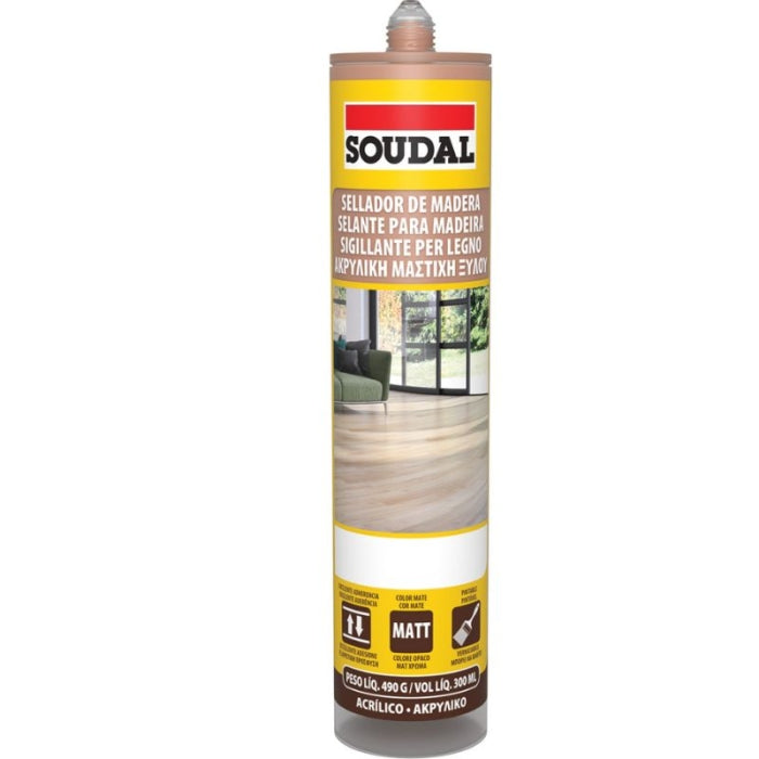 Sellador Madera Cerezo Cartucho 300ML SOUDAL