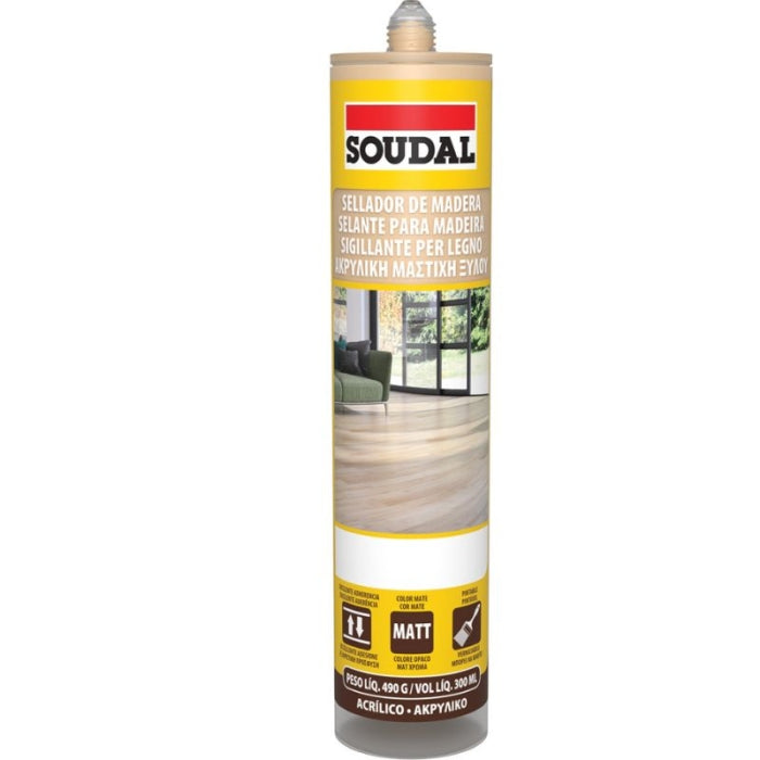 Sellador Madera Nogal Cartucho 300ML SOUDAL