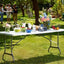 Mesa plegable de resina 180 x 70 x 73 cm – Ideal para jardín, eventos y camping
