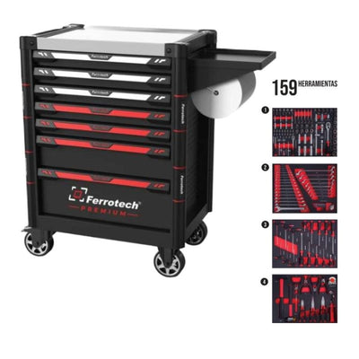 Carro 7 Cajones 159 Herramientas FERROTECH N05-28422