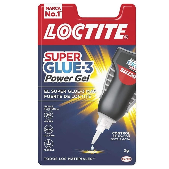 Pegamento SUPER GLUE-3 POWER GEL 3GR LOCTITE