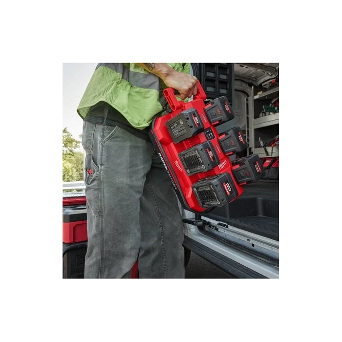 Cargador Rápido De 6 Bahías M18 PACKOUT M18MPC6 4932498551 MILWAUKEE