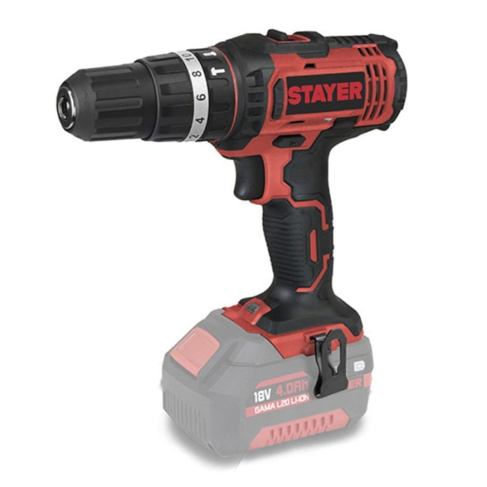 Taladro Atornillador/Percutor 18V 2 Baterías 2.0Ah + Cargador PBL 2022 PK STAYER